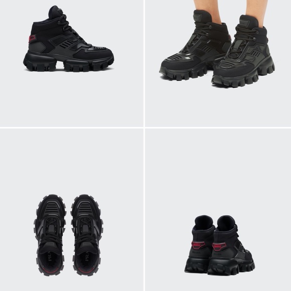 Prada Cloudbust Thunder knit fabric high-top sneakers - Picture 7 of 7